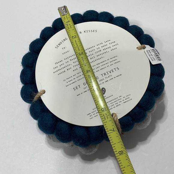 Anthropologie Felt Trivets Set NWT Heart Felt Trivets Wool - Picture 8 of 9